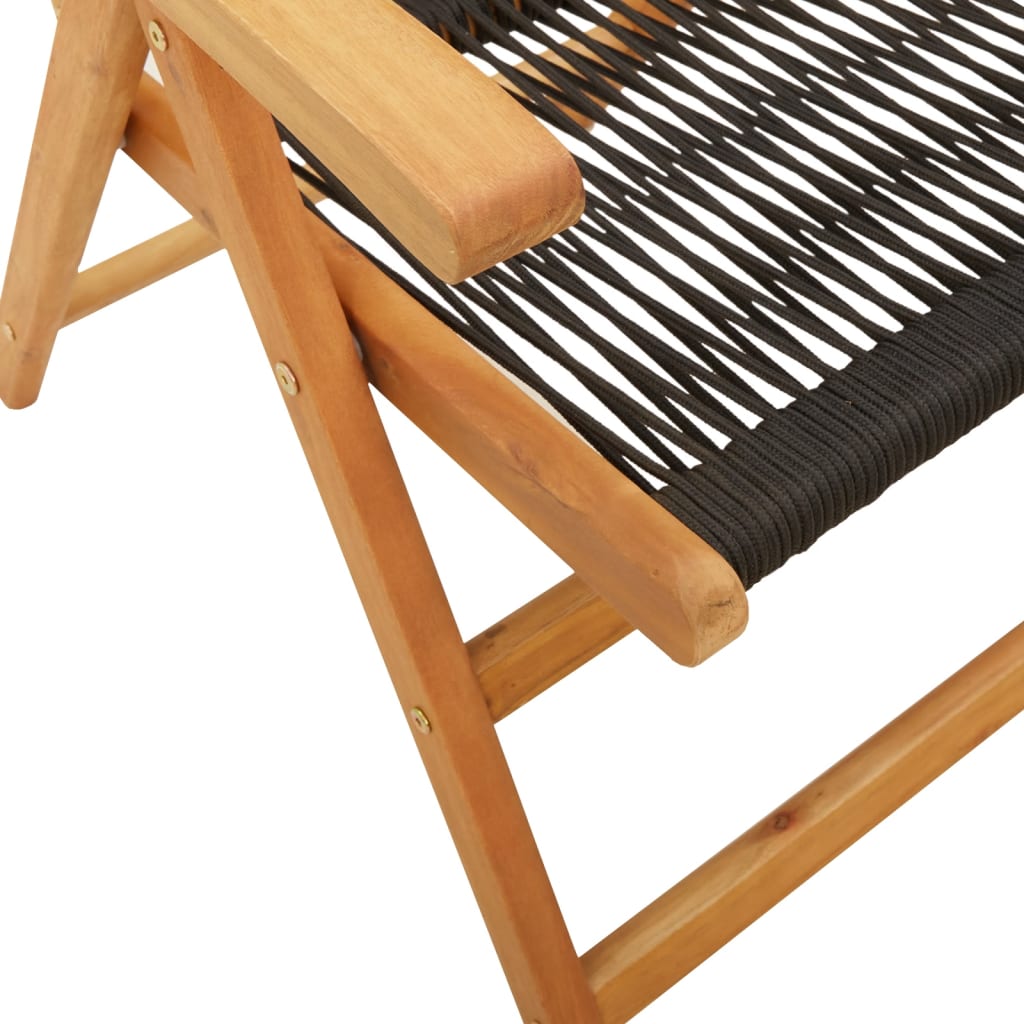 Reclining Garden Chairs 6 Pcs Solid Wood Acacia