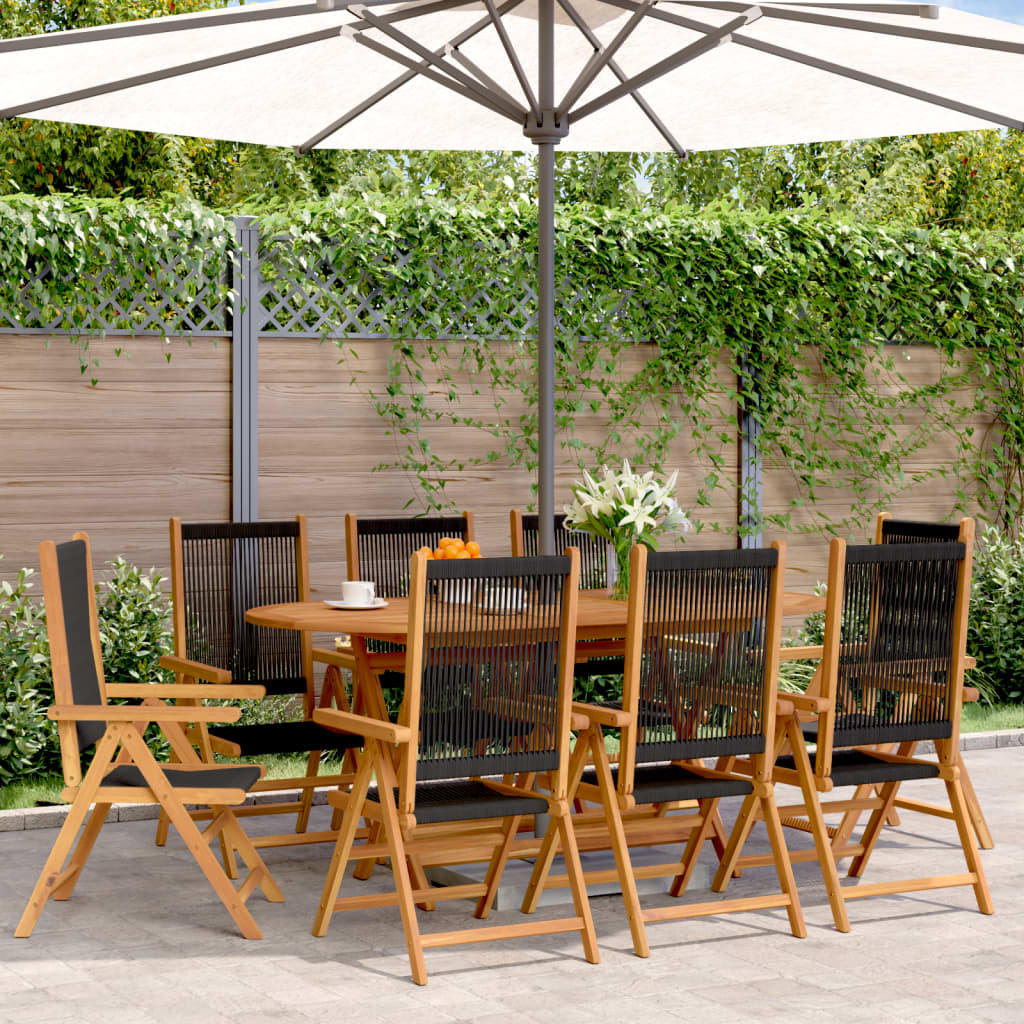 Reclining Garden Chairs 6 Pcs Solid Wood Acacia