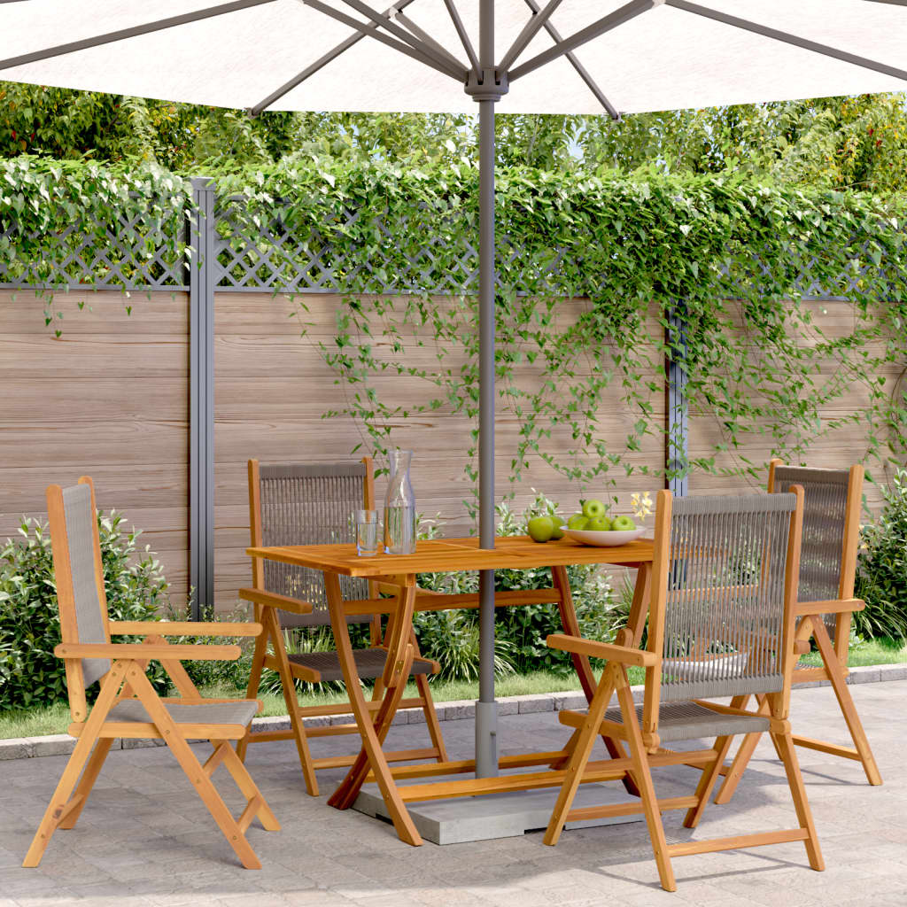 Reclining Garden Chairs 6 Pcs Solid Wood Acacia
