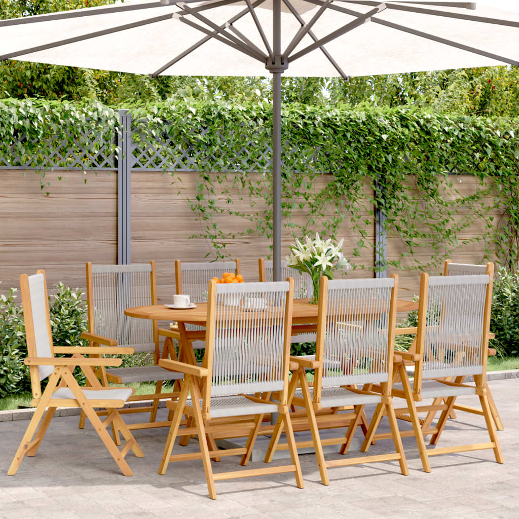 Reclining Garden Chairs 6 Pcs Solid Wood Acacia