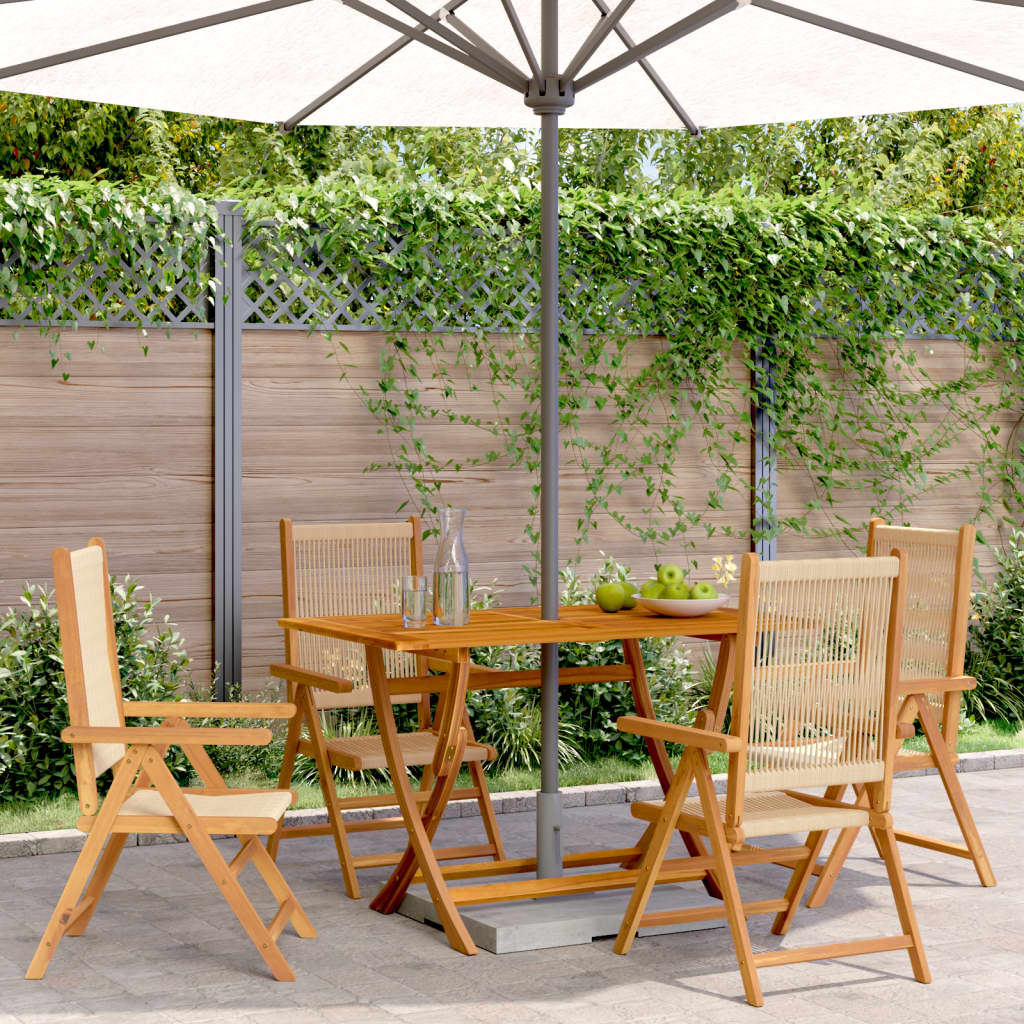 Reclining Garden Chairs 6 Pcs Solid Wood Acacia