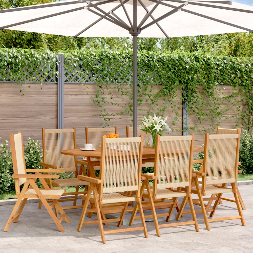Reclining Garden Chairs 6 Pcs Solid Wood Acacia