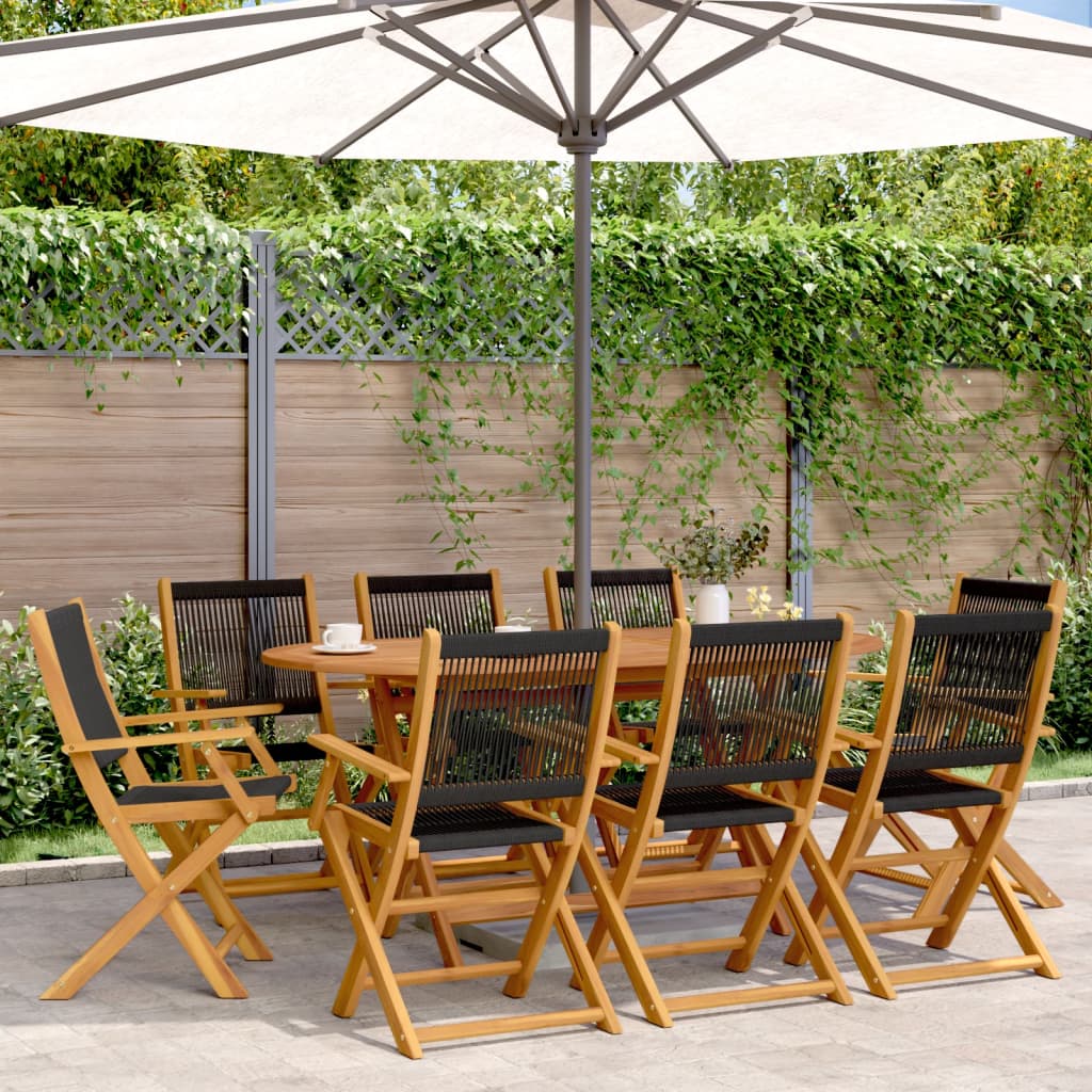 Garden Chairs 2 Pcs Solid Wood Acacia And Polypropylene