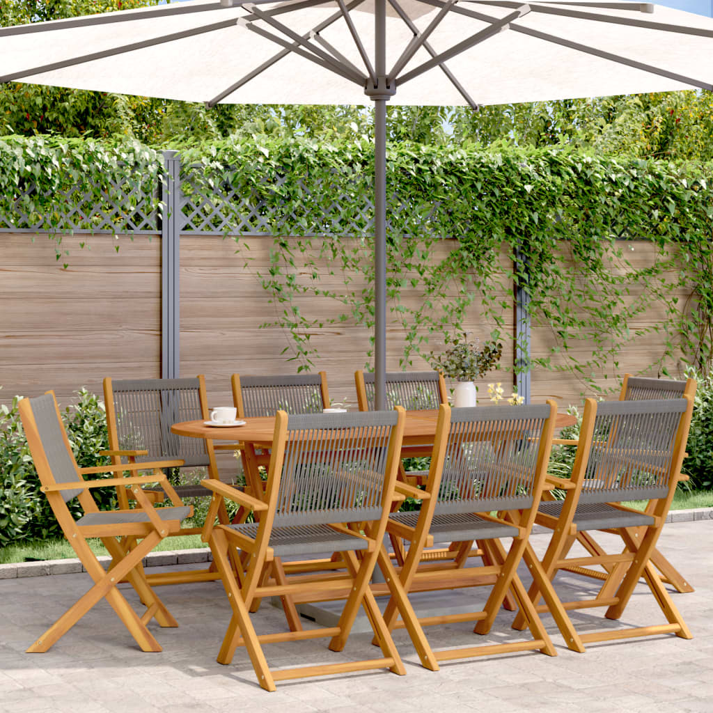 Garden Chairs 2 Pcs Solid Wood Acacia And Polypropylene