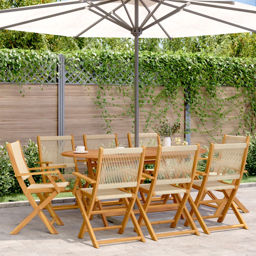 Garden Chairs 2 Pcs Solid Wood Acacia And Polypropylene
