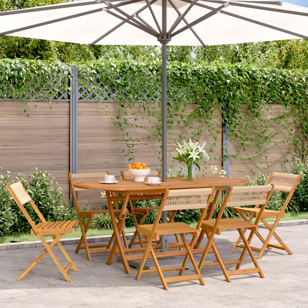 Bistro Chairs 2 Pcs Solid Wood Acacia And Rope