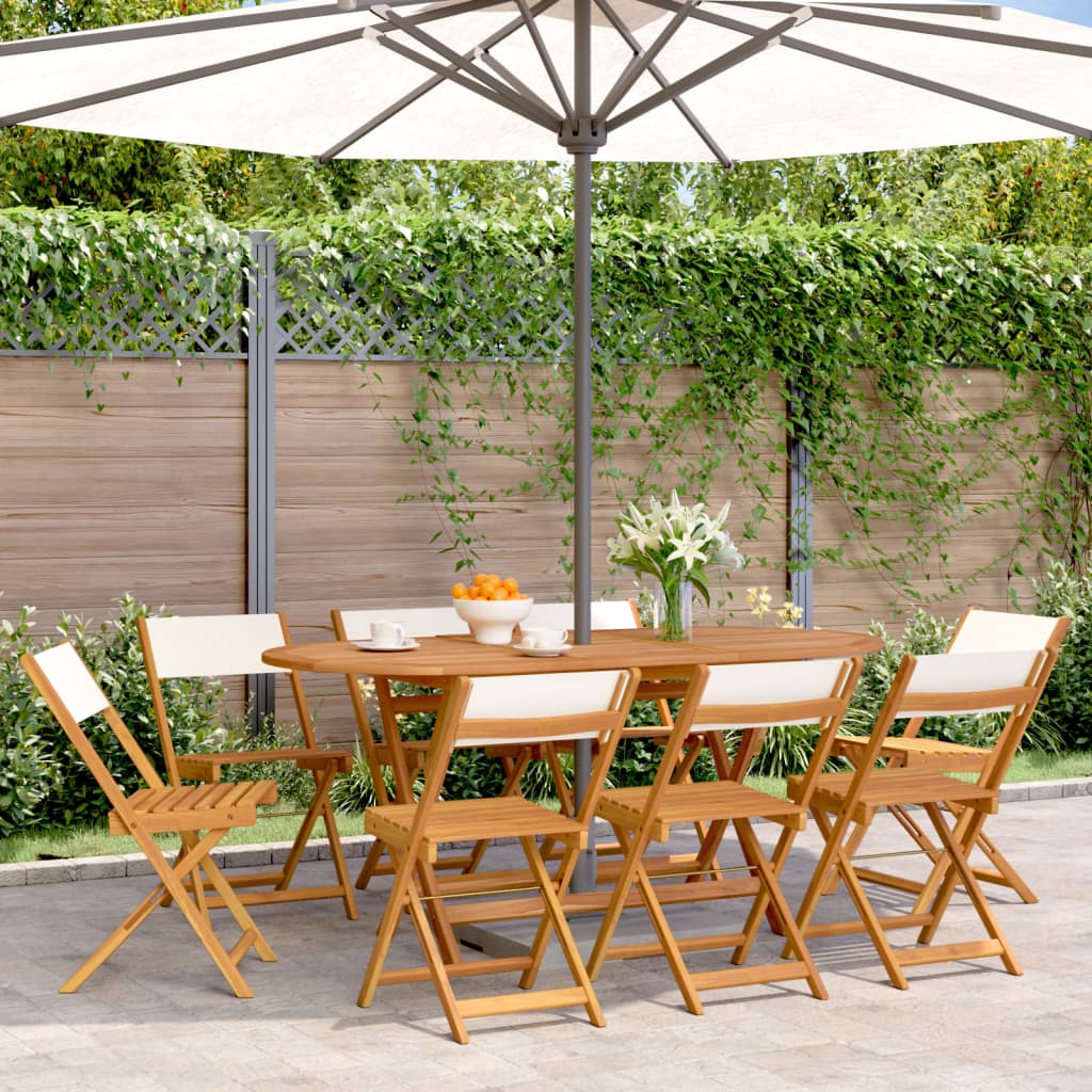 Bistro Chairs 2 Pcs Solid Wood Acacia And Fabric