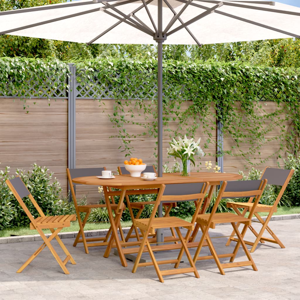 Bistro Chairs 2 Pcs Solid Wood Acacia And Fabric