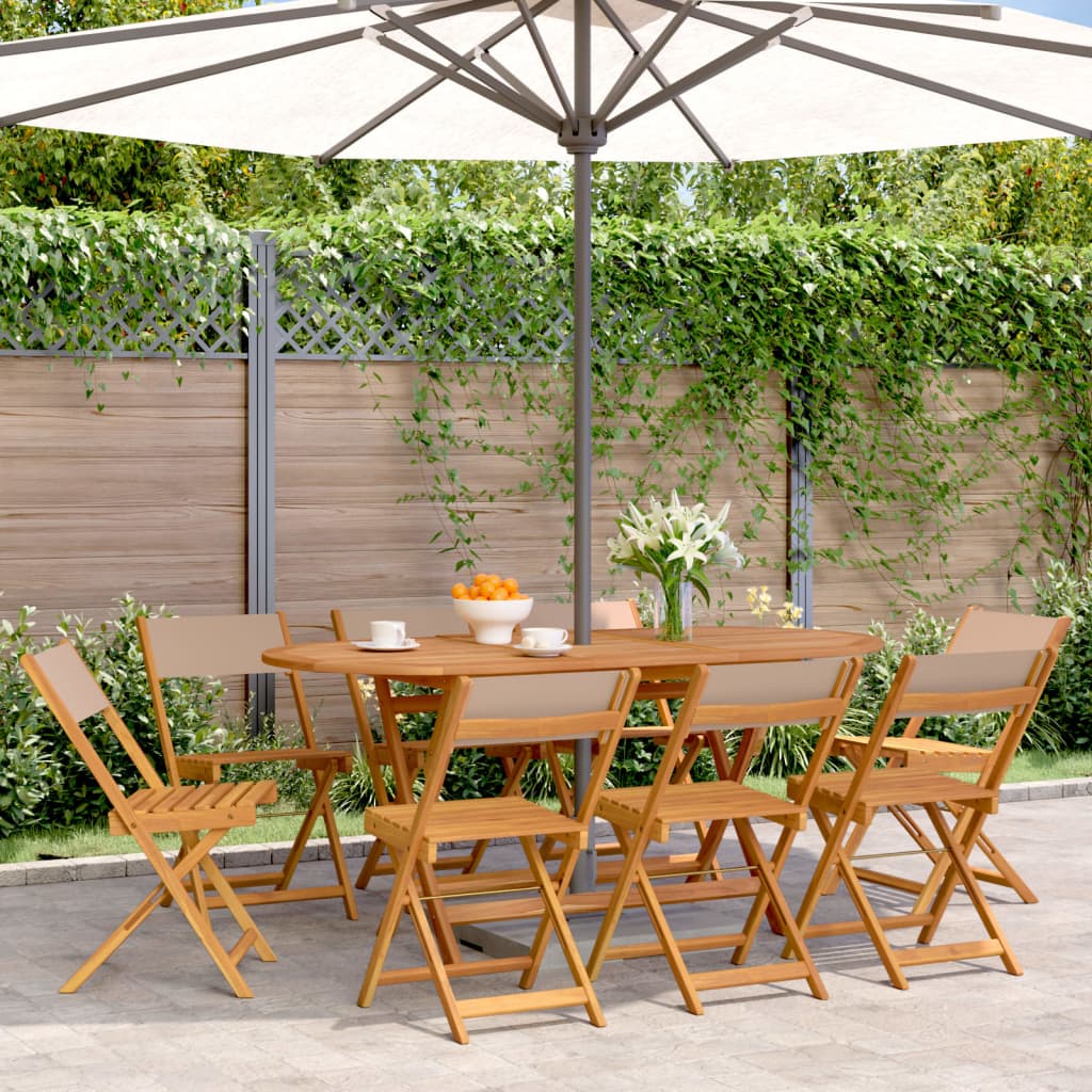 Bistro Chairs 2 Pcs Solid Wood Acacia And Fabric
