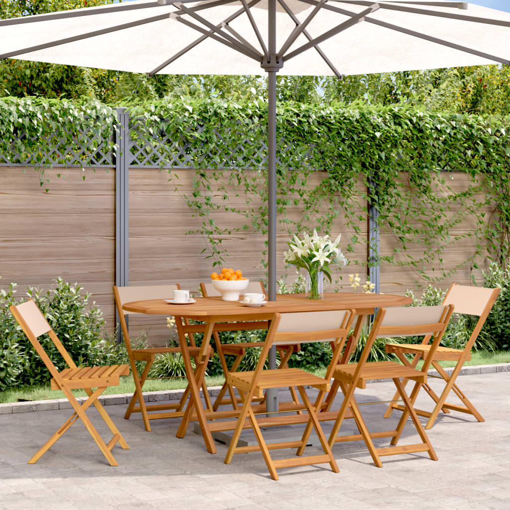 Bistro Chairs 2 Pcs Solid Wood Acacia And Fabric