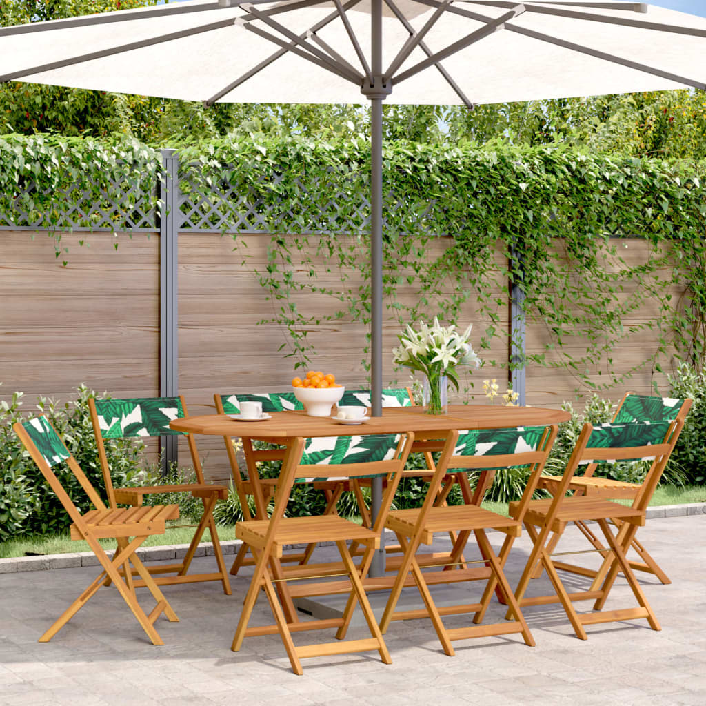 Bistro Chairs 2 Pcs Solid Wood Acacia And Fabric