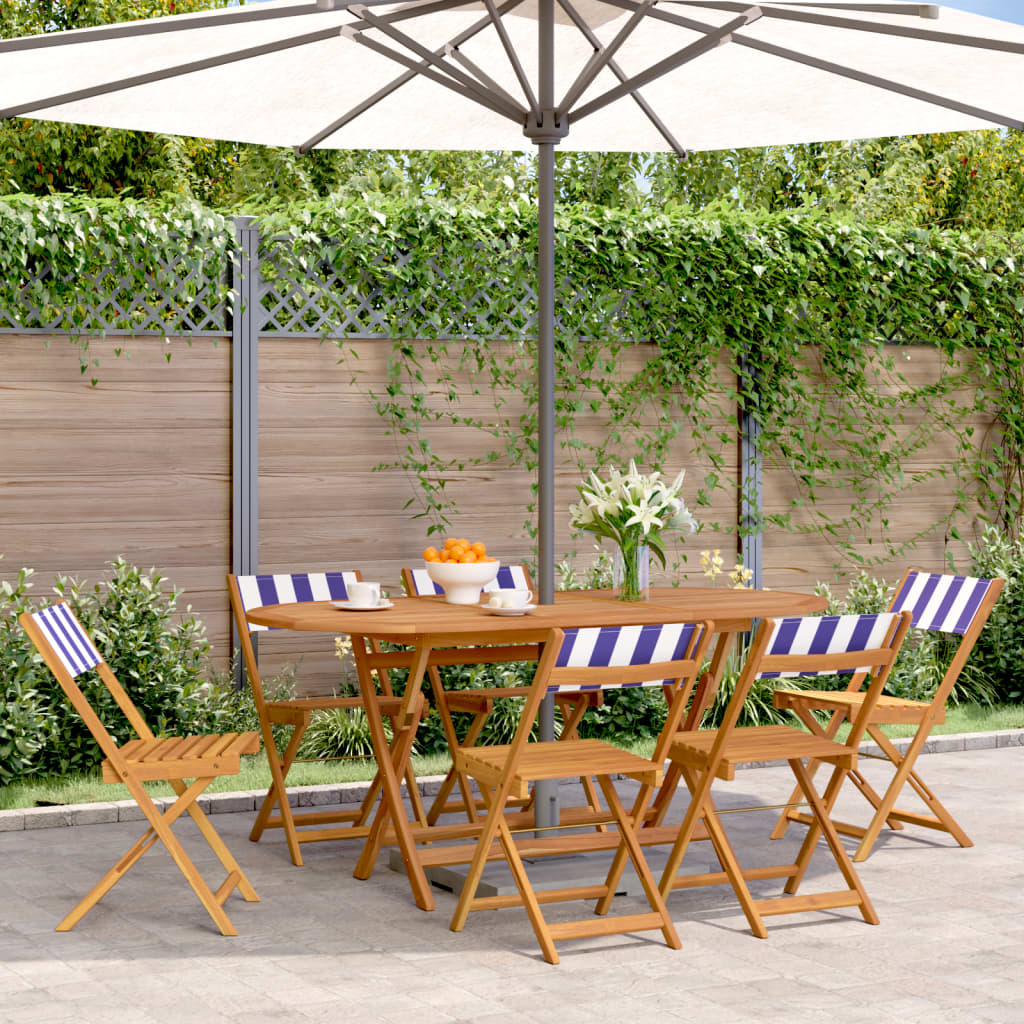 Bistro Chairs 2 Pcs Solid Wood Acacia And Fabric