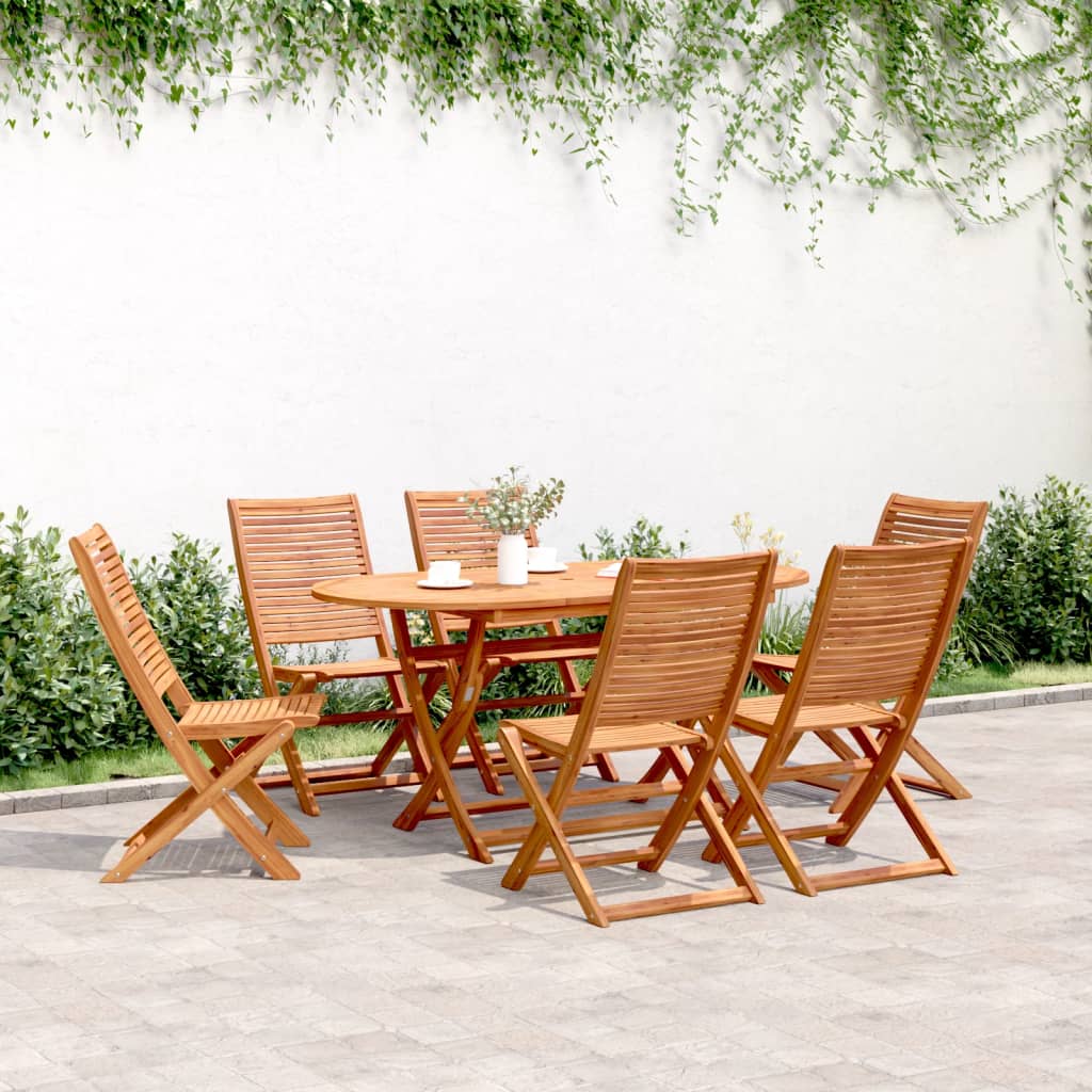 Folding Garden Chairs 2 Pcs Solid Wood Acacia