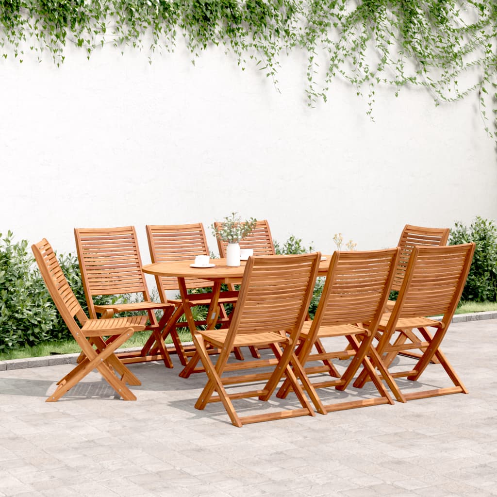 Folding Garden Chairs 2 Pcs Solid Wood Acacia