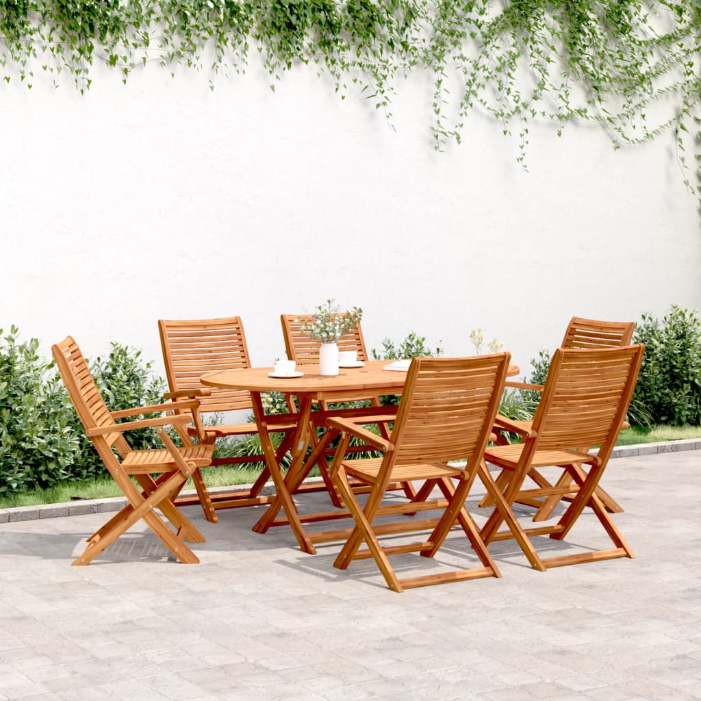 Folding Garden Chairs 2 Pcs Solid Wood Acacia