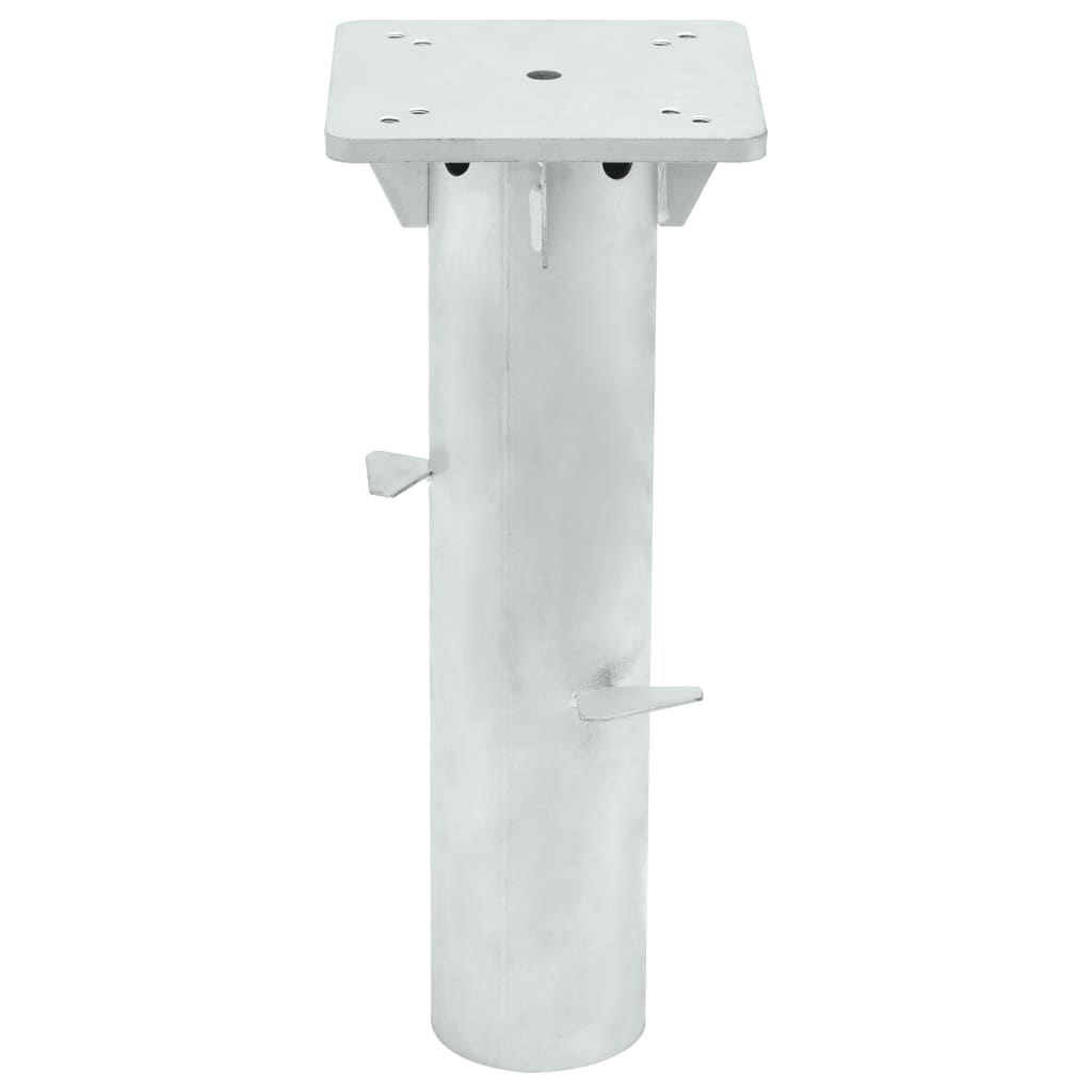 Outdoor Umbrella Bases In-Ground Parasol Base Silver 16X16X39.5 Cm Steel 32 cm