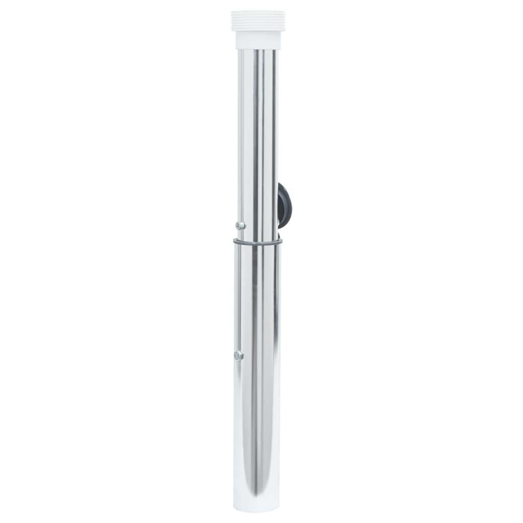 Outdoor Umbrella Bases In-Ground Parasol Base 40-50 Mm Pole Silver Aluminum