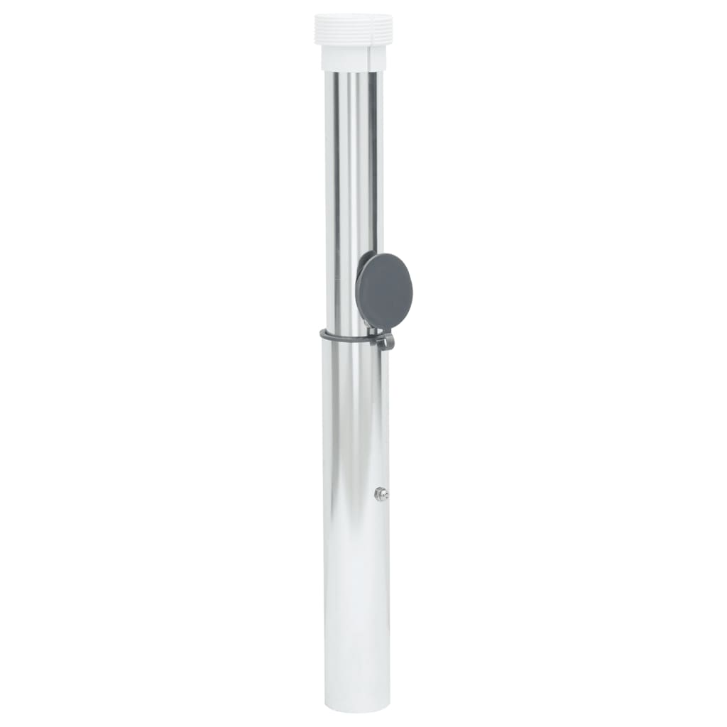 Outdoor Umbrella Bases In-Ground Parasol Base 40-50 Mm Pole Silver Aluminum Silv