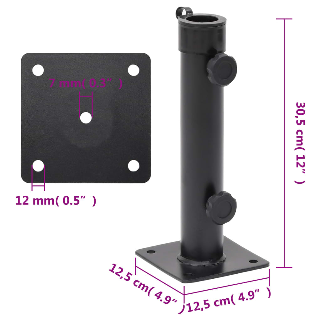 Parasol Base For Ø38/48 Mm Pole Steel