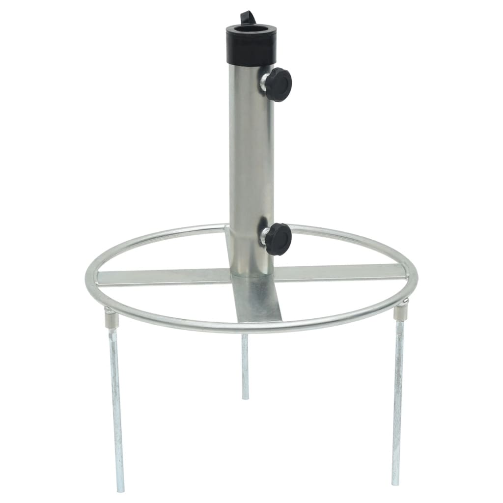 Parasol Base With Ground Spikes For Ø38/48 Mm Silver Steel