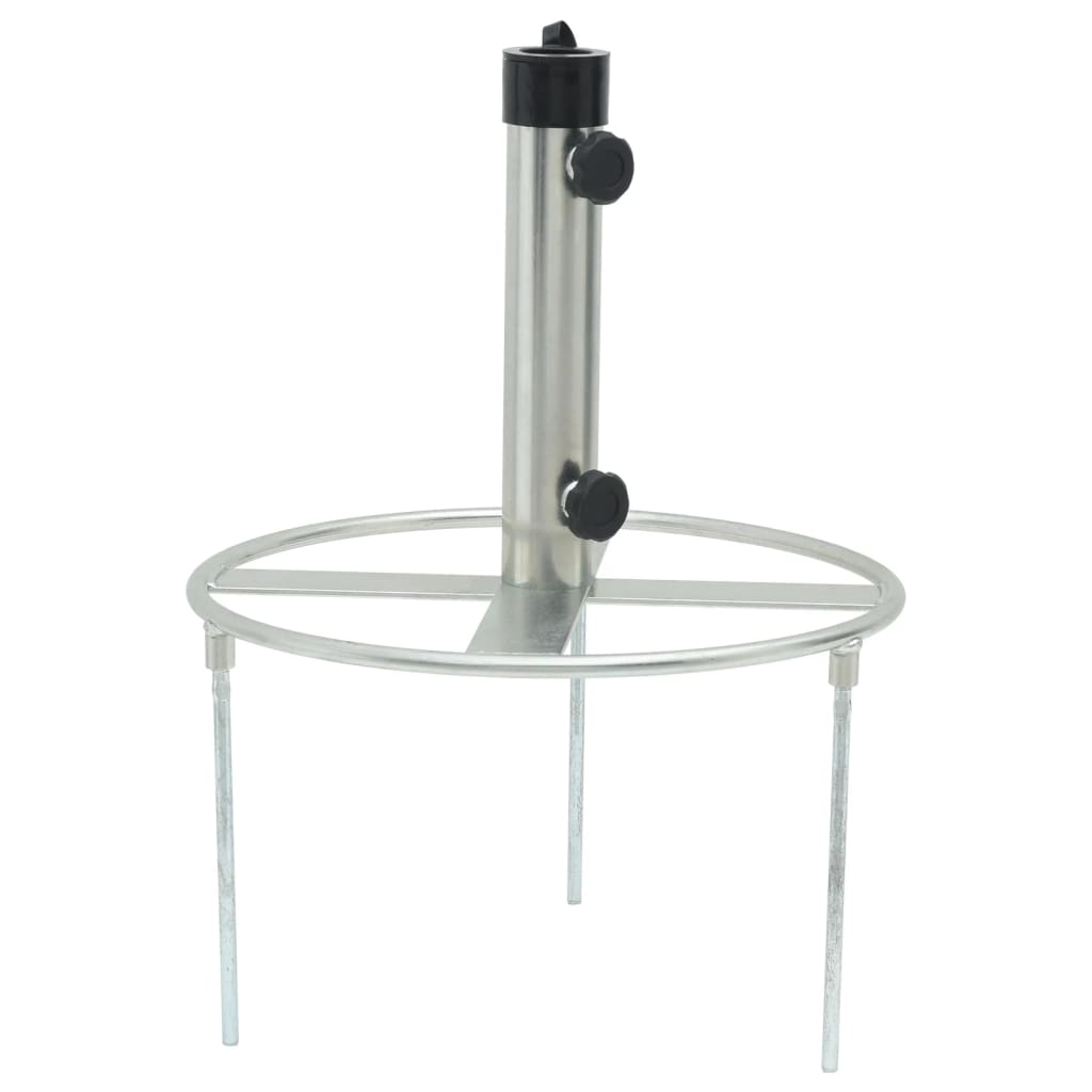 Parasol Base With Ground Spikes For Ø38/48 Mm Silver Steel
