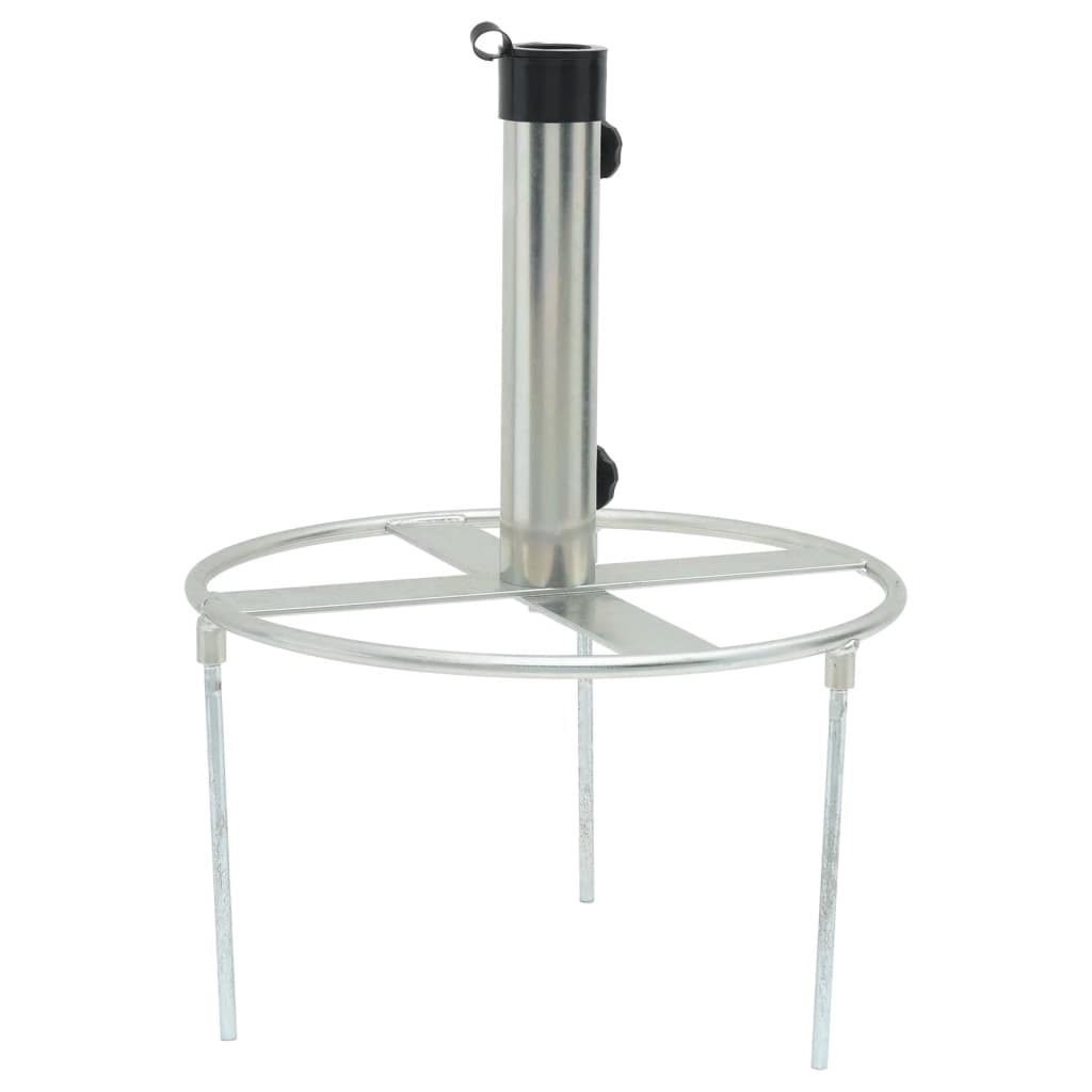 Parasol Base With Ground Spikes For Ø38/48 Mm Silver Steel