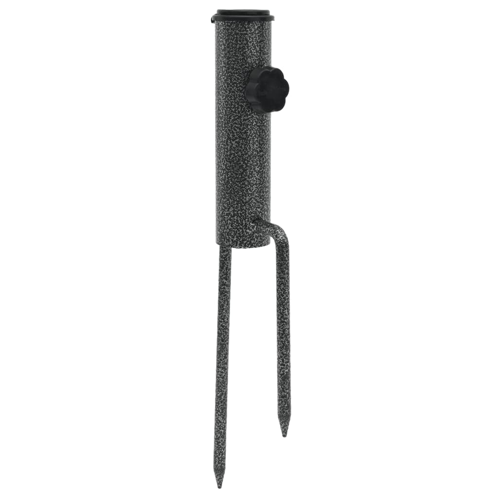 Parasol Stands With Spikes 2 Pcs 9X35 Cm Galvanised Steel