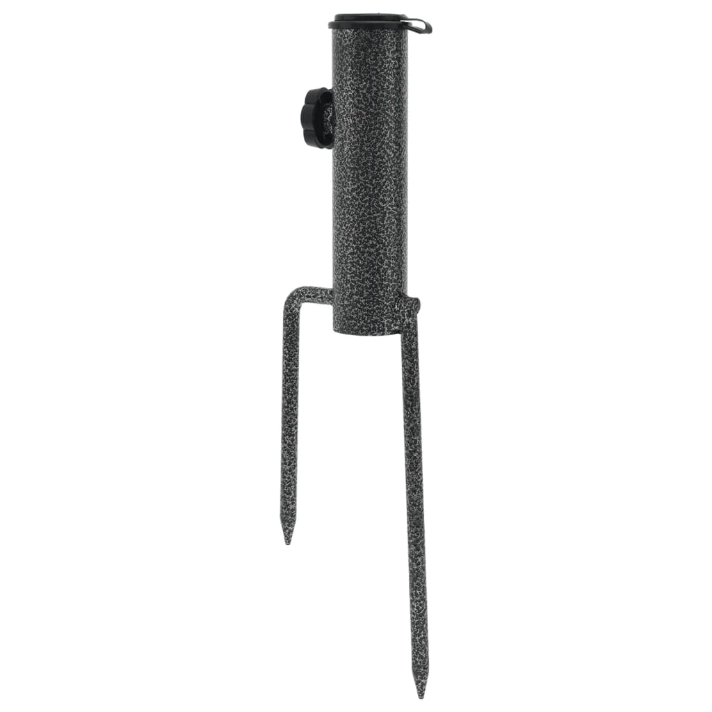 Parasol Stands With Spikes 2 Pcs 9X35 Cm Galvanised Steel