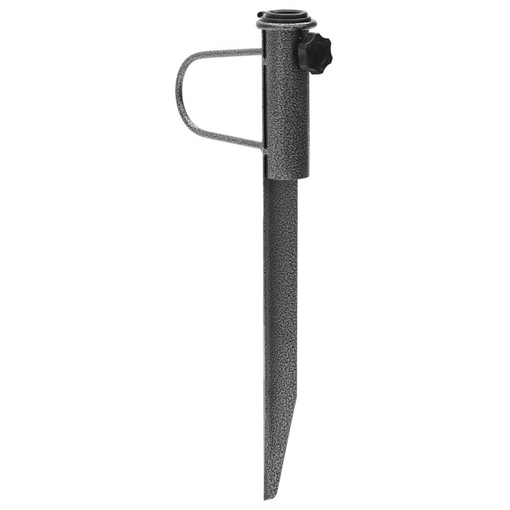 Parasol Stands With Spikes 2 Pcs 19X42 Cm Galvanised Steel