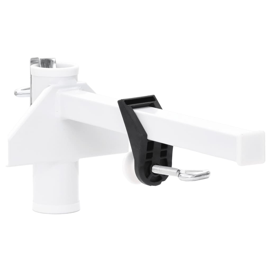 Umbrella Clamp For Balcony White 38 Mm Steel
