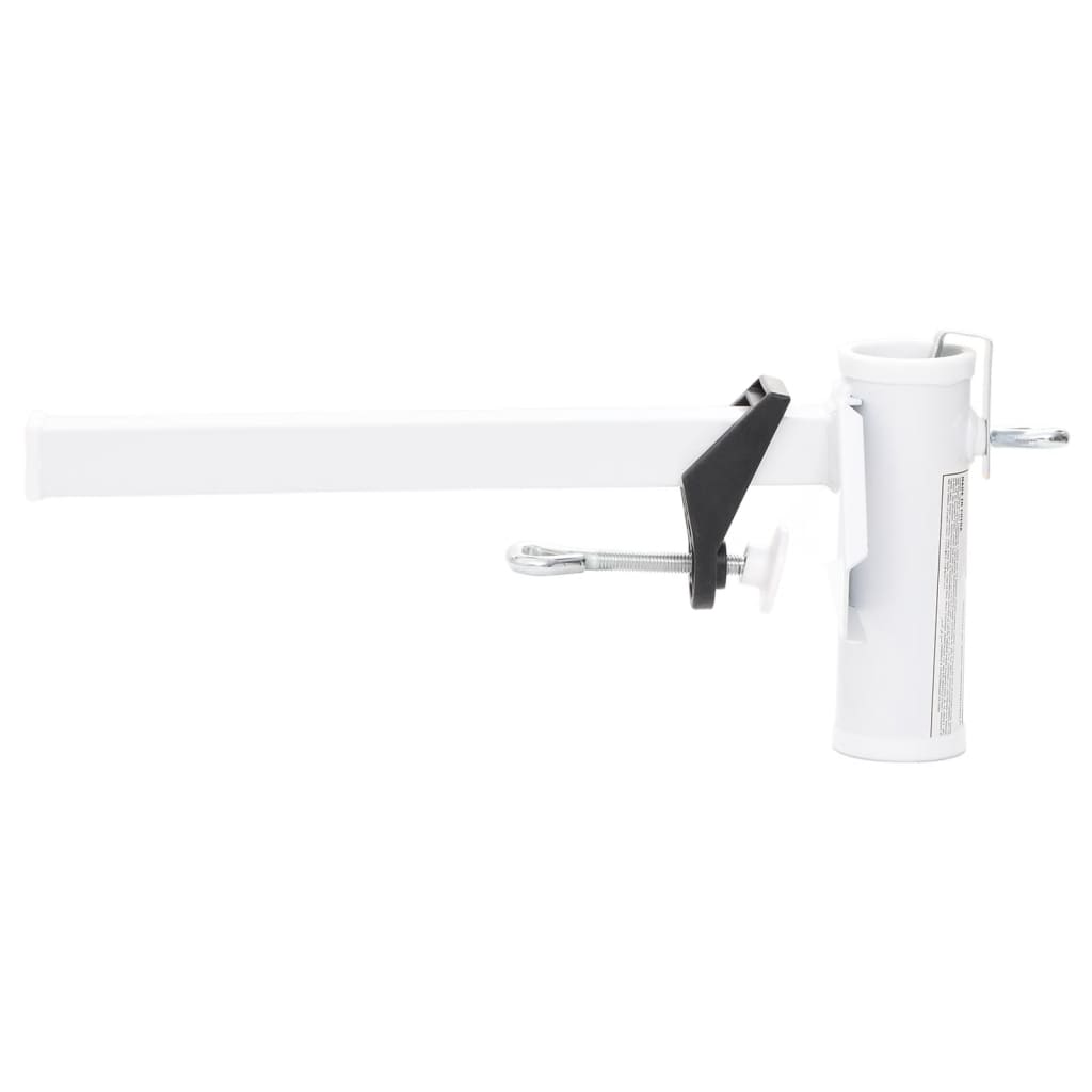 Umbrella Clamp For Balcony White 38 Mm Steel