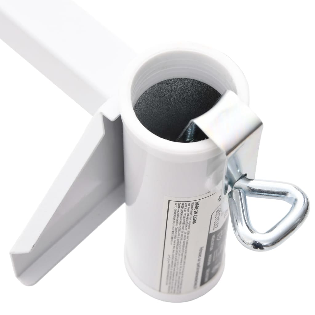 Umbrella Clamp For Balcony White 38 Mm Steel