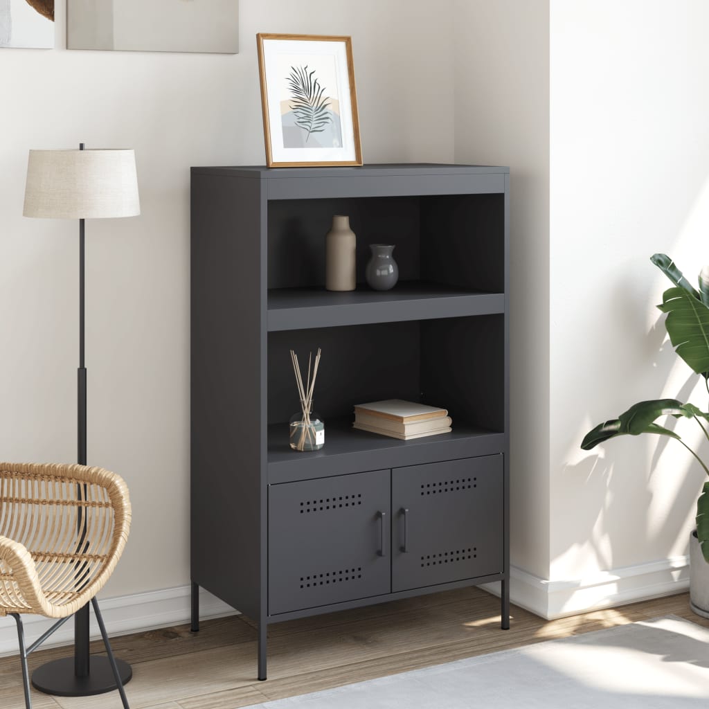 Sideboard Steel Highboard Cabinet 68X39X113Cm Storage Cupboard Industrial Style