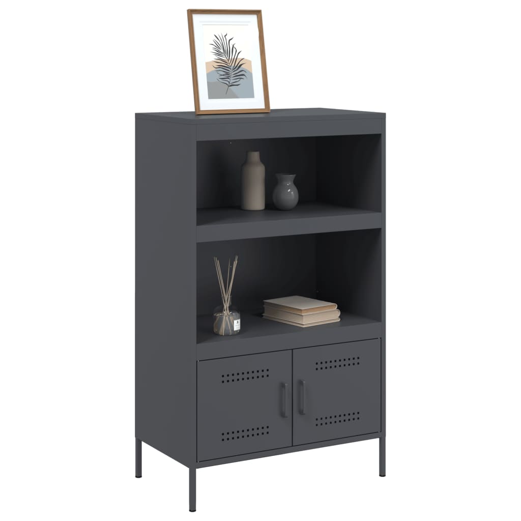 Sideboard Steel Highboard Cabinet 68X39X113Cm Storage Cupboard Industrial Style