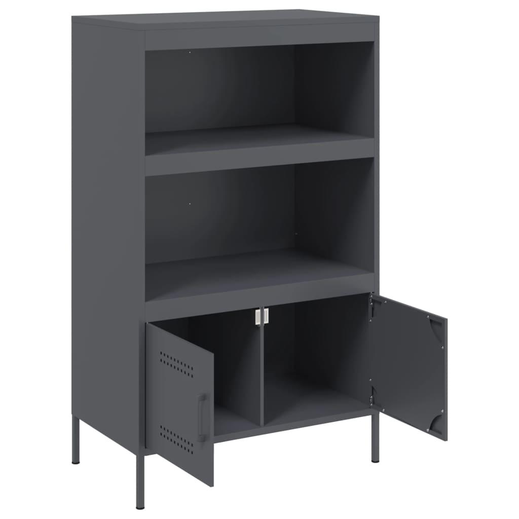 Sideboard Steel Highboard Cabinet 68X39X113Cm Storage Cupboard Industrial Style