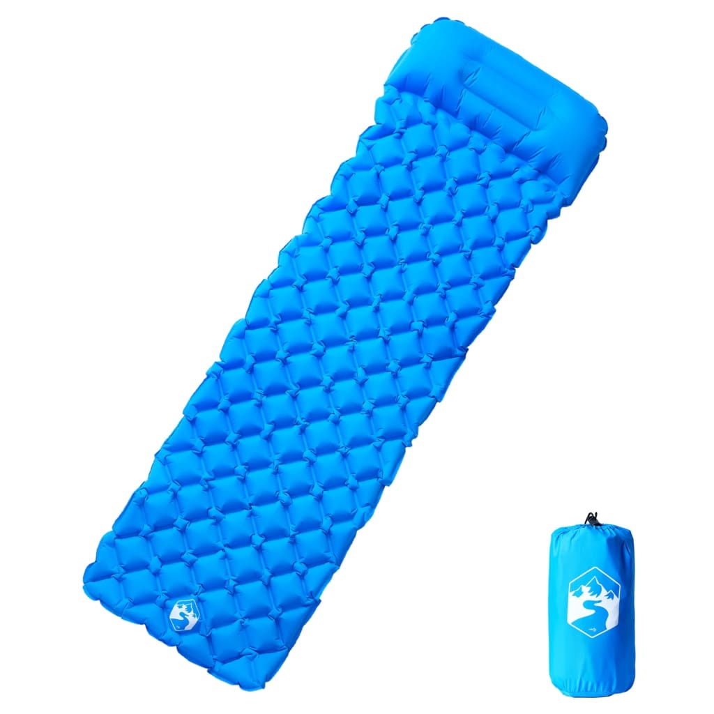 Inflating Camping Mattress With Pillow 1-Person