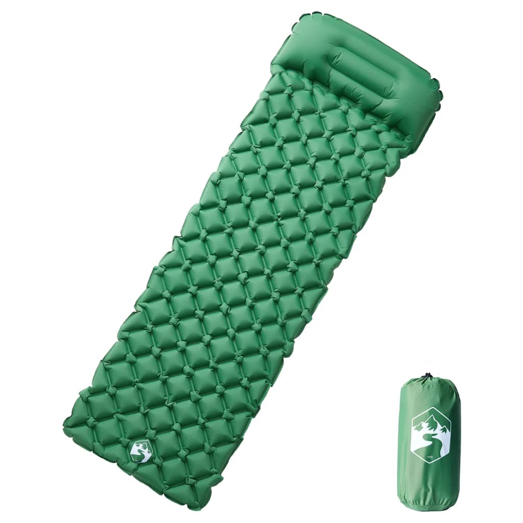 Inflating Camping Mattress With Pillow 1-Person