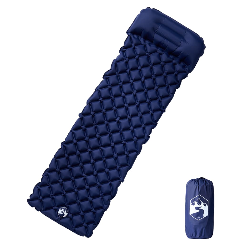 Inflating Camping Mattress With Pillow 1-Person