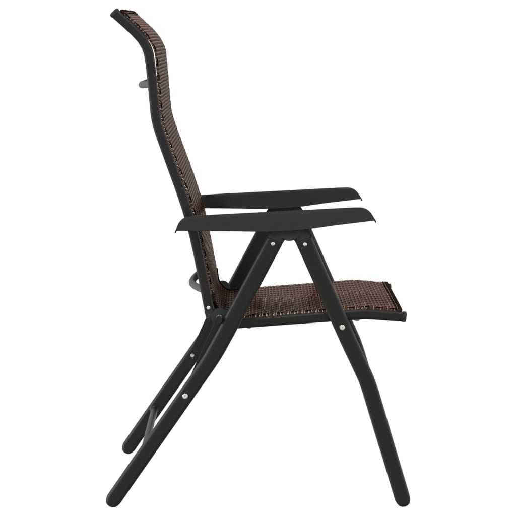 Folding Garden Chairs 8 Pcs Poly Rattan