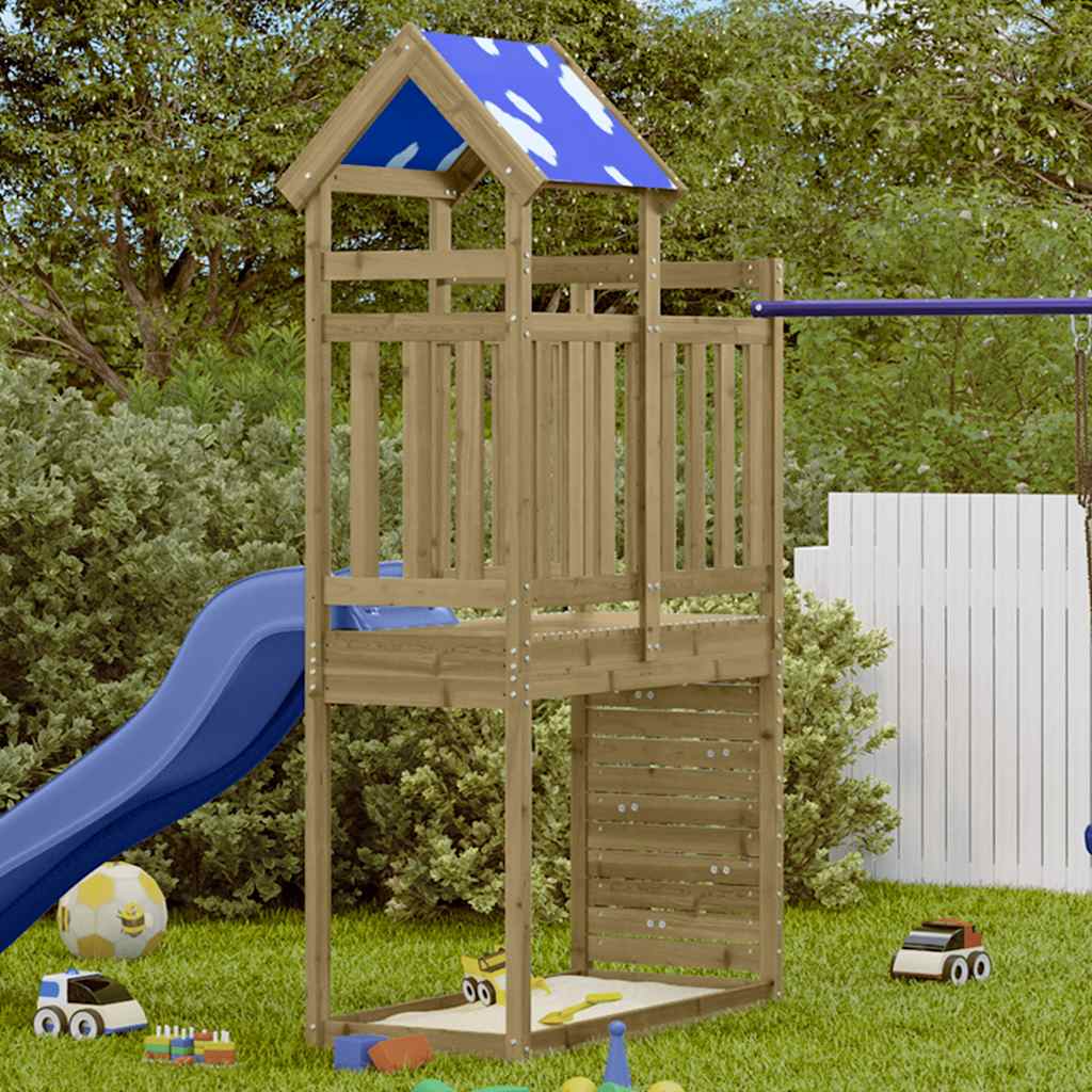 Play Tower Brown 110.5 X 52.5 X 215 Cm