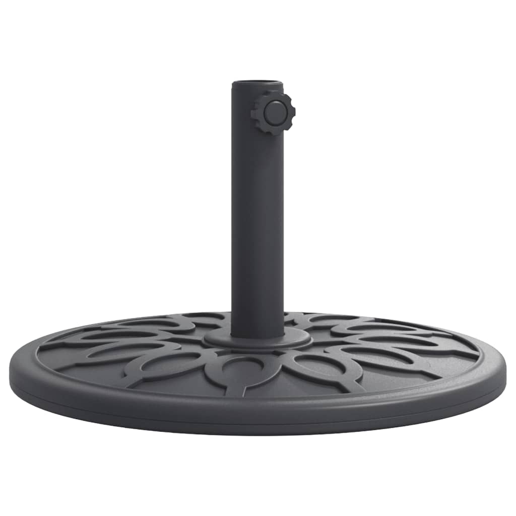 Outdoor Umbrella Bases Parasol Base Wheels Ø38 / 48 Mm Poles Round Black