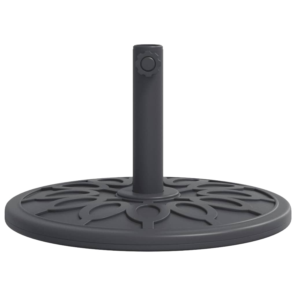 Outdoor Umbrella Bases Parasol Base Wheels Ø38 / 48 Mm Poles Round Black