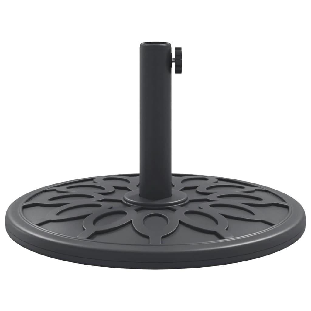 Outdoor Umbrella Bases Parasol Base Wheels Ø38 / 48 Mm Poles Round Black