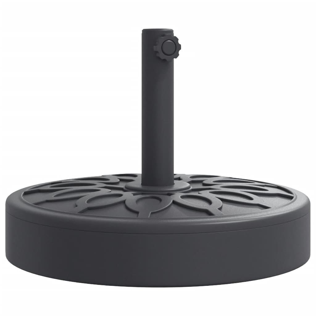 Outdoor Umbrella Bases Parasol Base Wheels Ø38 / 48 Mm Poles Round Black