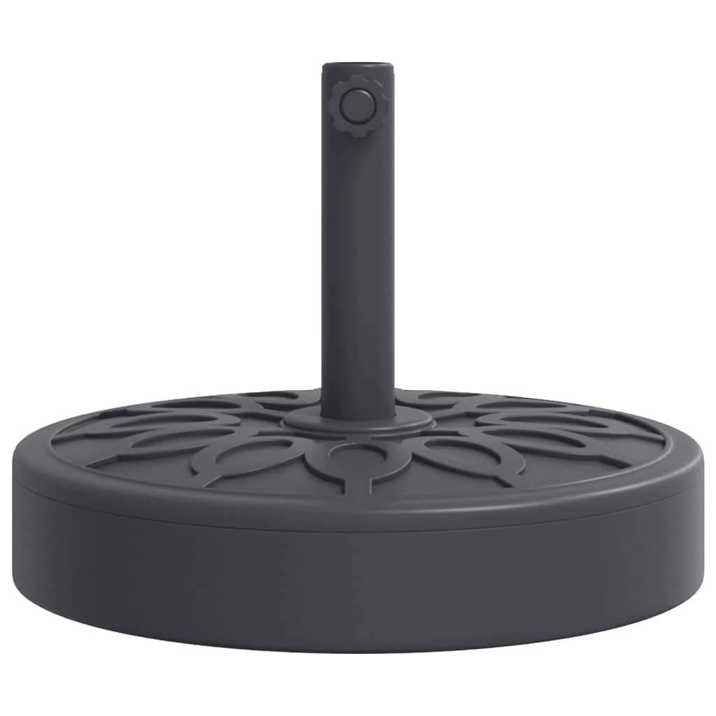 Outdoor Umbrella Bases Parasol Base Wheels Ø38 / 48 Mm Poles Round Black