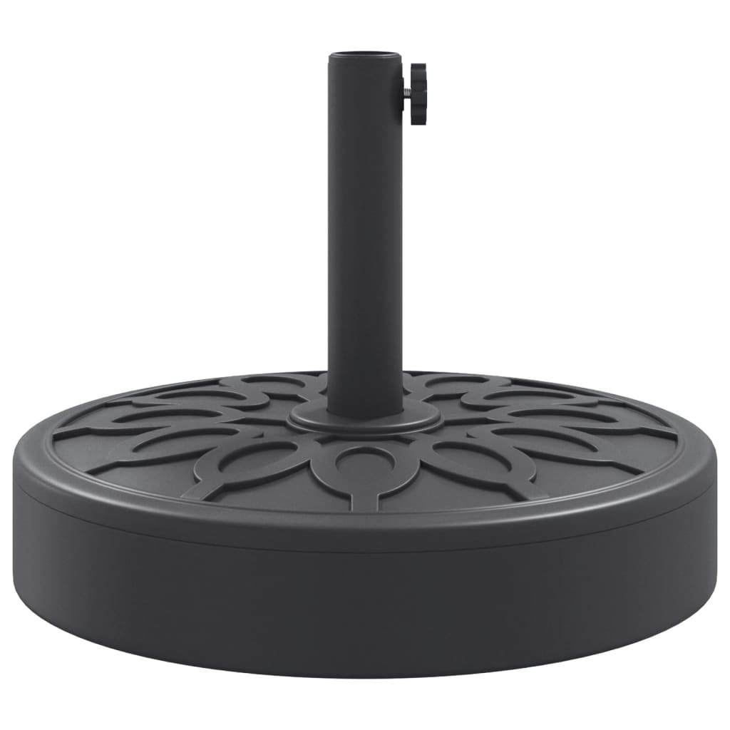 Outdoor Umbrella Bases Parasol Base Wheels Ø38 / 48 Mm Poles Round Black