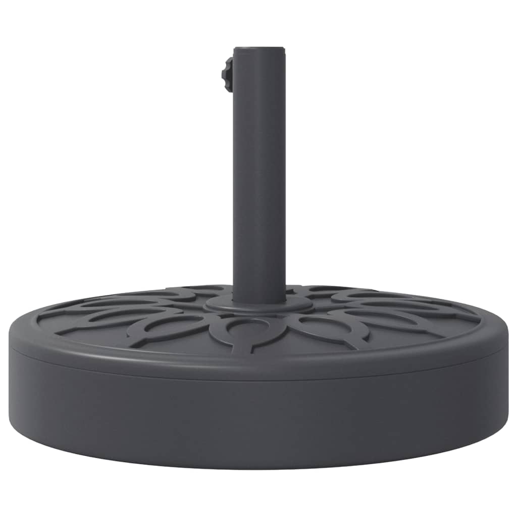 Outdoor Umbrella Bases Parasol Base Wheels Ø38 / 48 Mm Poles Round Black