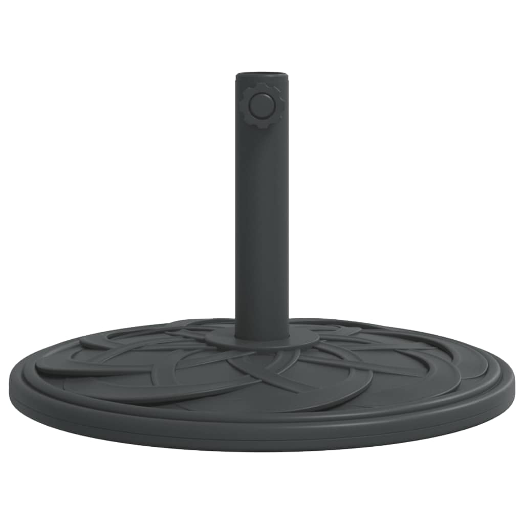 Outdoor Umbrella Bases Parasol Base Wheels Ø38 / 48 Mm Poles Round Black