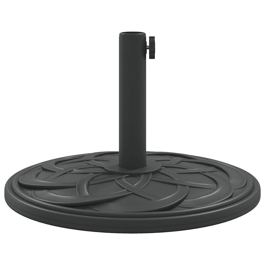 Outdoor Umbrella Bases Parasol Base Wheels Ø38 / 48 Mm Poles Round Black