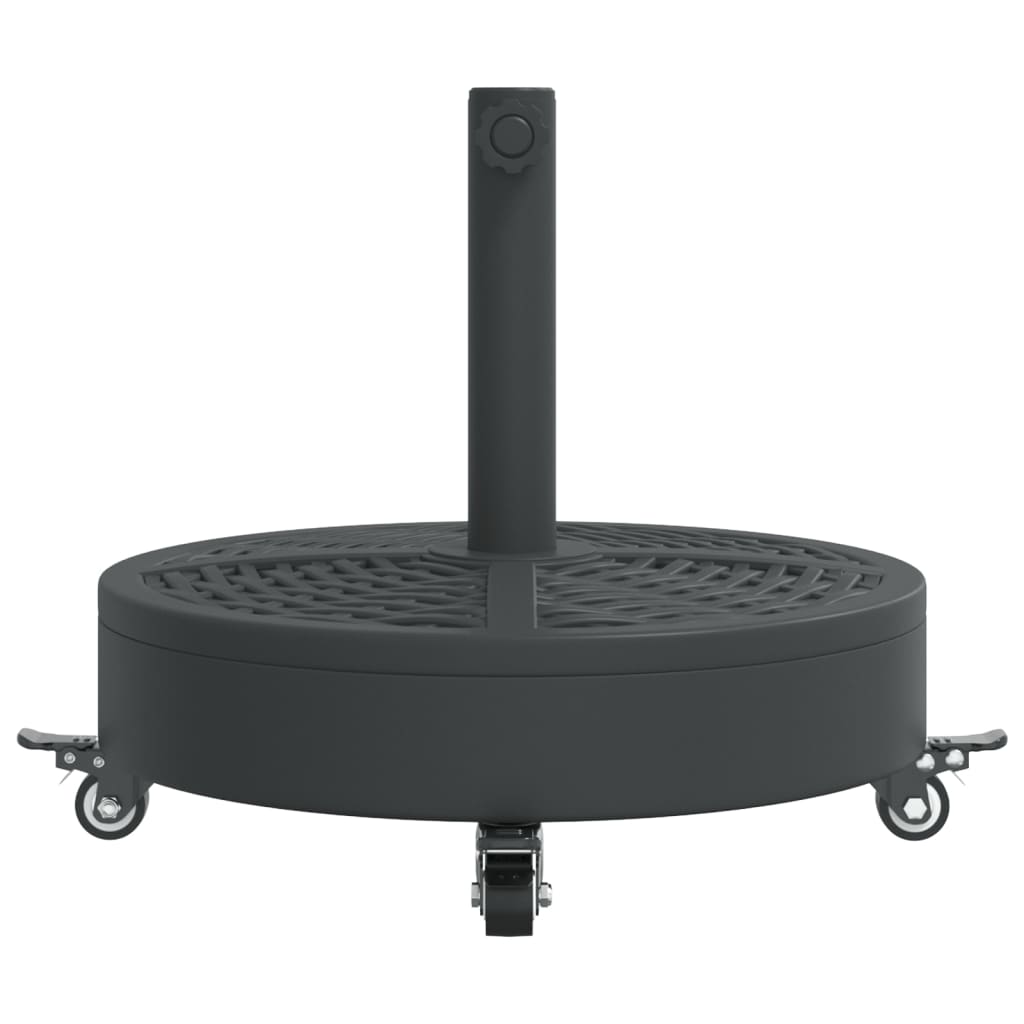 Parasol Base With Wheels For Ø38 / 48 Mm Poles 27 Kg Round